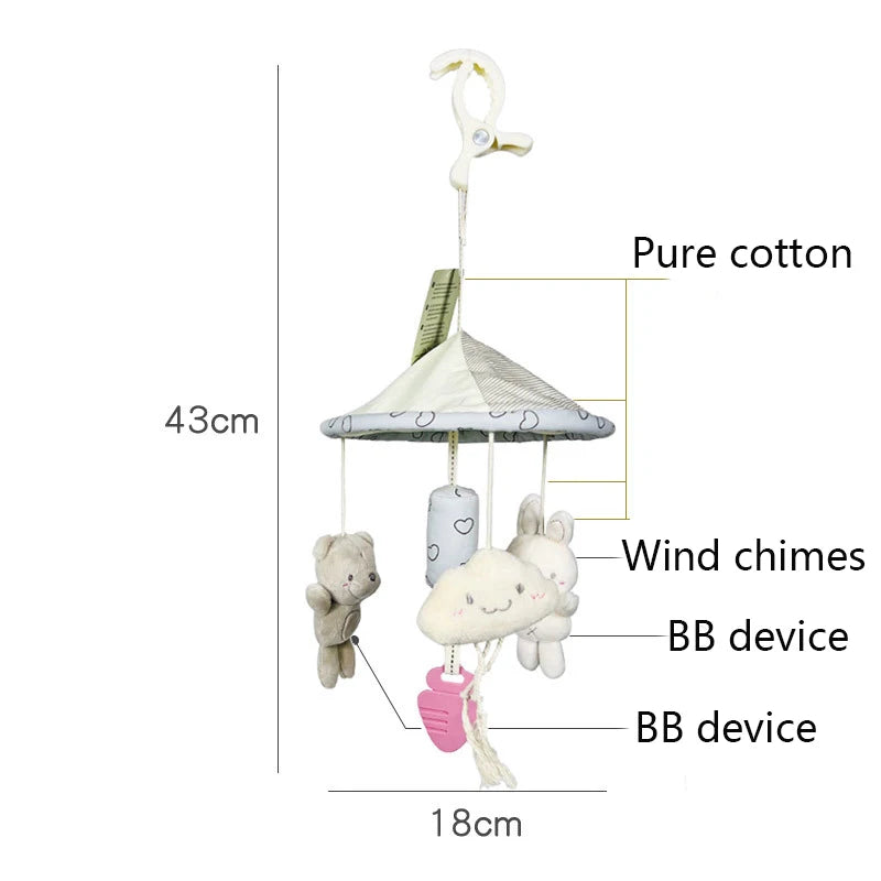Toddler Toys Crib Hanging Newborn Rattles Baby Cute Animals INS Style Bed Hanging Toys Baby Stroller appease Mobiles