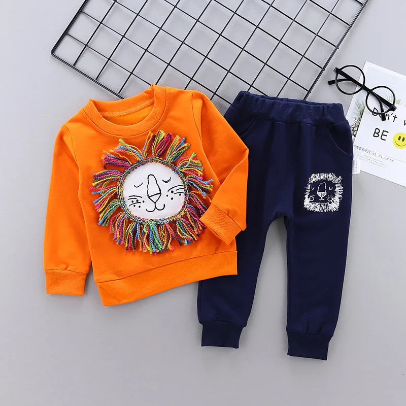 New Spring Autumn Baby Girl Clothes Boys Clothing Children T-Shirt Pants 2Pcs/Sets Toddler Casual Sports Costume Kids Tracksuits