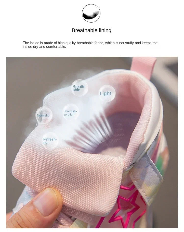 Spring Kids Shoes Fashion Classic Non-slip Children Sneakers 2024 Autumn New Walking Shoes for Girls Casual Outdoor