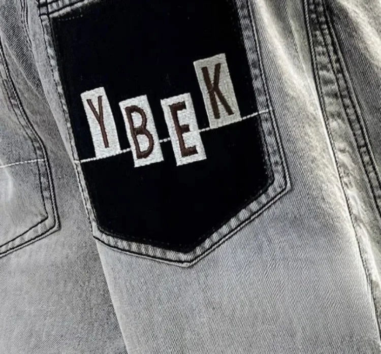 Light Grey Boys' Denim Pants Spring Autumn Casual Relaxed Fit Medium To Large Kids Jeans