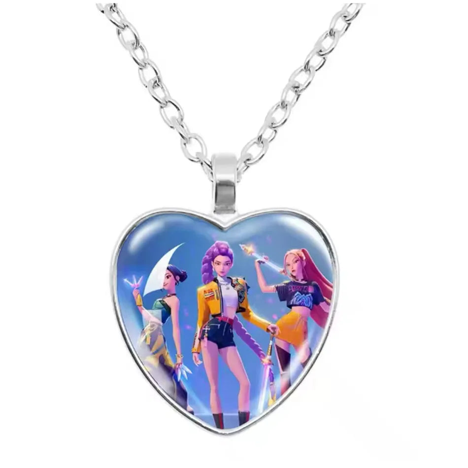 * K-Pop Demon Hunters Handmade Glass Bead Bracelet Huntr-x Rumi Zoey Mira Bangles Unisex Jewelry Accessories Fans Gift