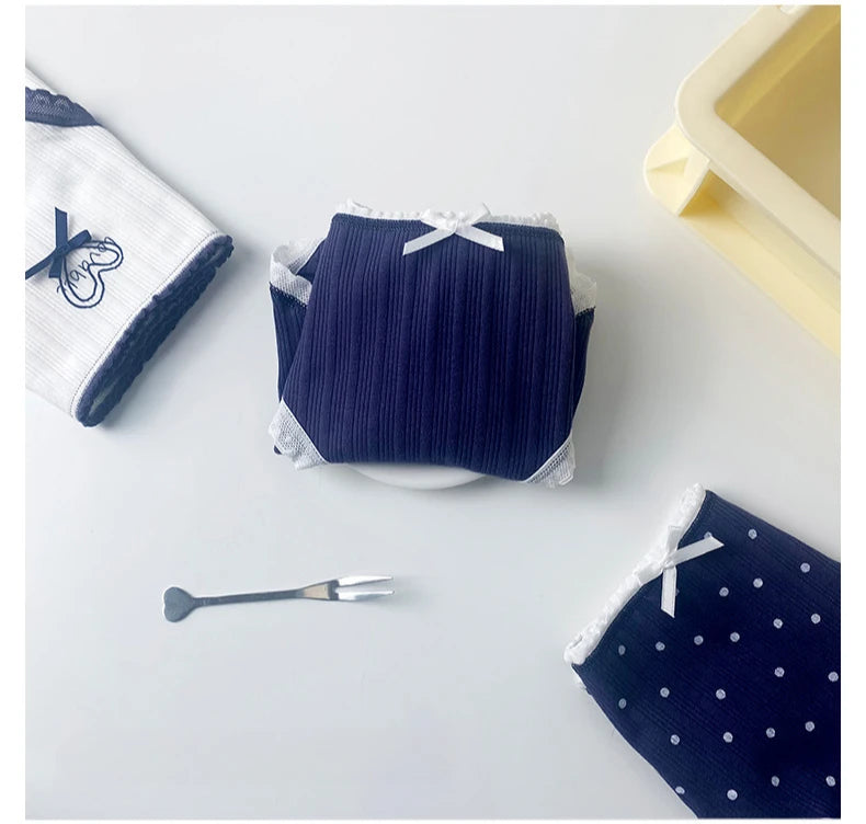 5PCS Teens Girl Cotton Soft Antibacterial Briefs Kid Cute Print Panties 8+y Young Child Clothes Maiden Thin Breathable Underwear