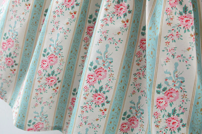 Summer New Pink Doll Neck Baby Girl Dress, Sweet Floral Children'S Sleeveless Clothes+Love Bag (9 Months -3 Years Old)