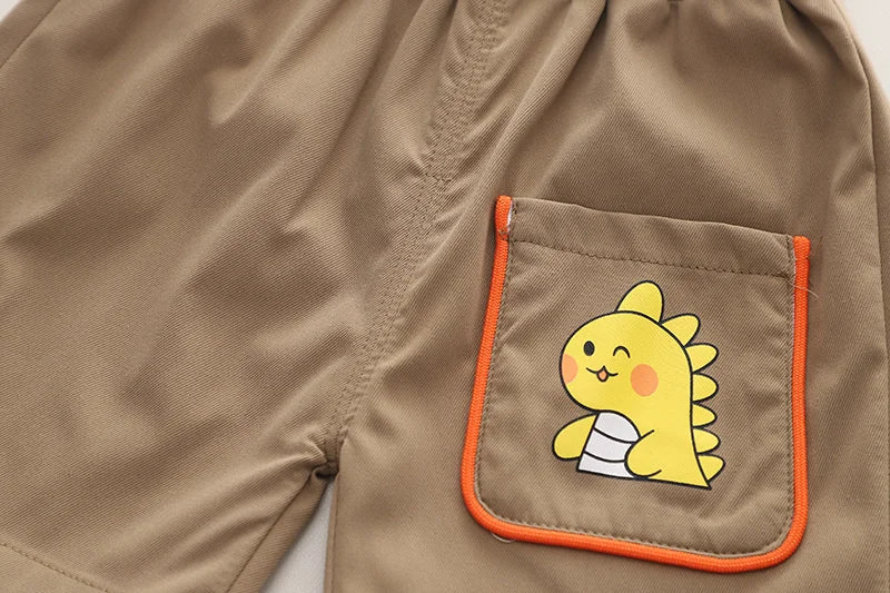 New Summer Baby Clothes Suit Children Boys Casual Cartoon Shirt Shorts 2Pcs/Sets Infant Outfits Toddler Costume Kids Tracksuits