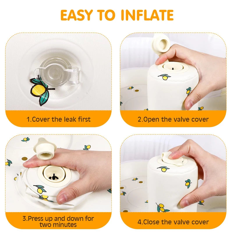 Inflatable Baby Sofa for Babies 3 Months & Up,Children Inflatable Sofa,Baby Seats for Infants, Blow Up with Built in Air Pump