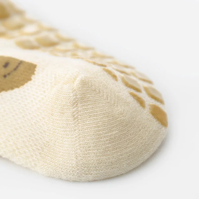 5 Pairs Childrens Indoor Anti-Slip toddler Socks Cute Cartoon Pattern Kids Boys Girls Socks Comfortable Breathable for Toddler