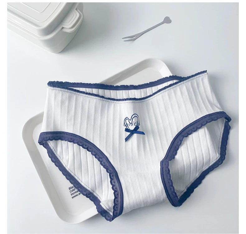 5PCS Teens Girl Cotton Soft Antibacterial Briefs Kid Cute Print Panties 8+y Young Child Clothes Maiden Thin Breathable Underwear