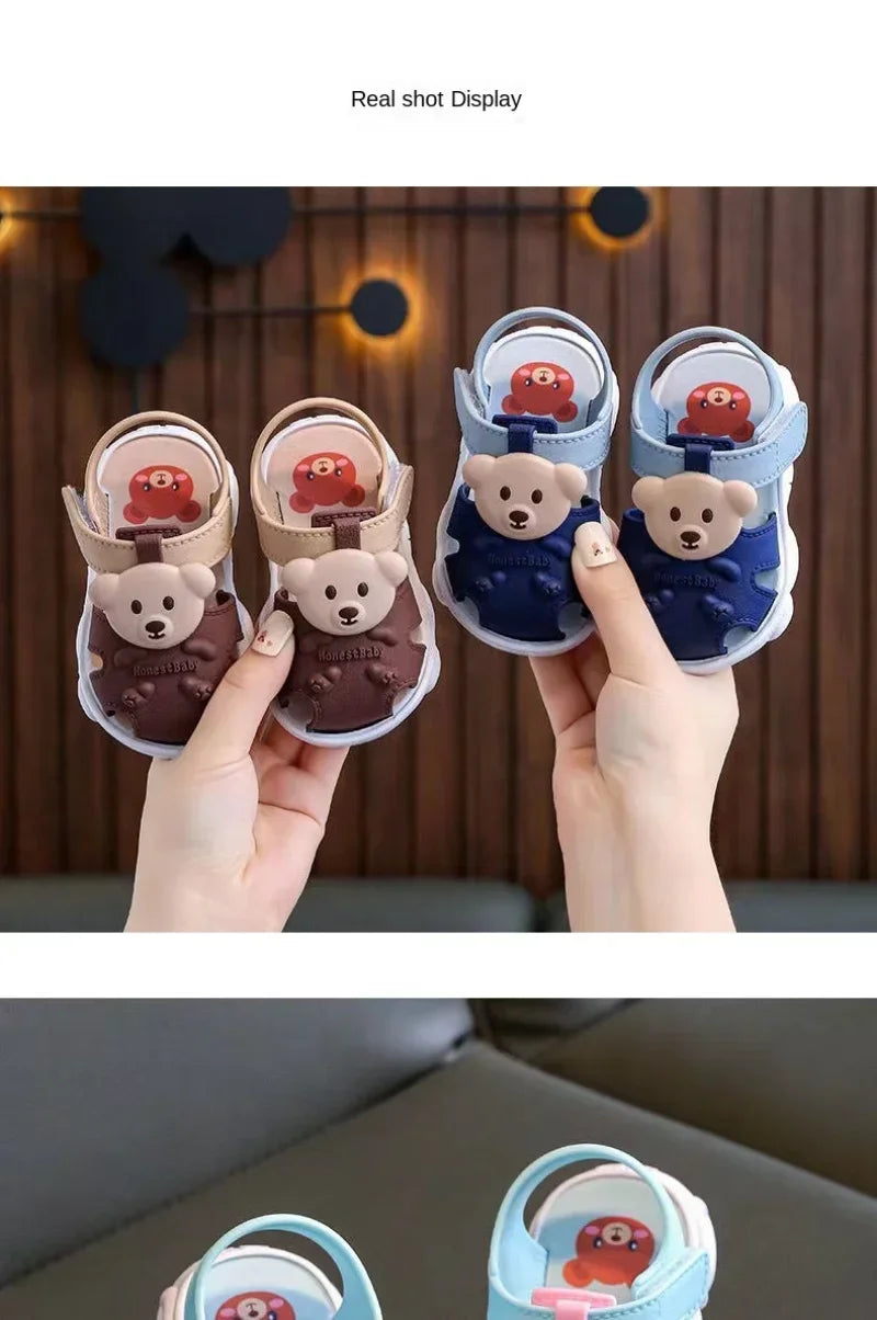 2024 Summer Baby Boys Girls Sandals Children Beach Sandals Cartoon Infant Toddler Shoes Comfortable Soft Sole Kids Student Shoes