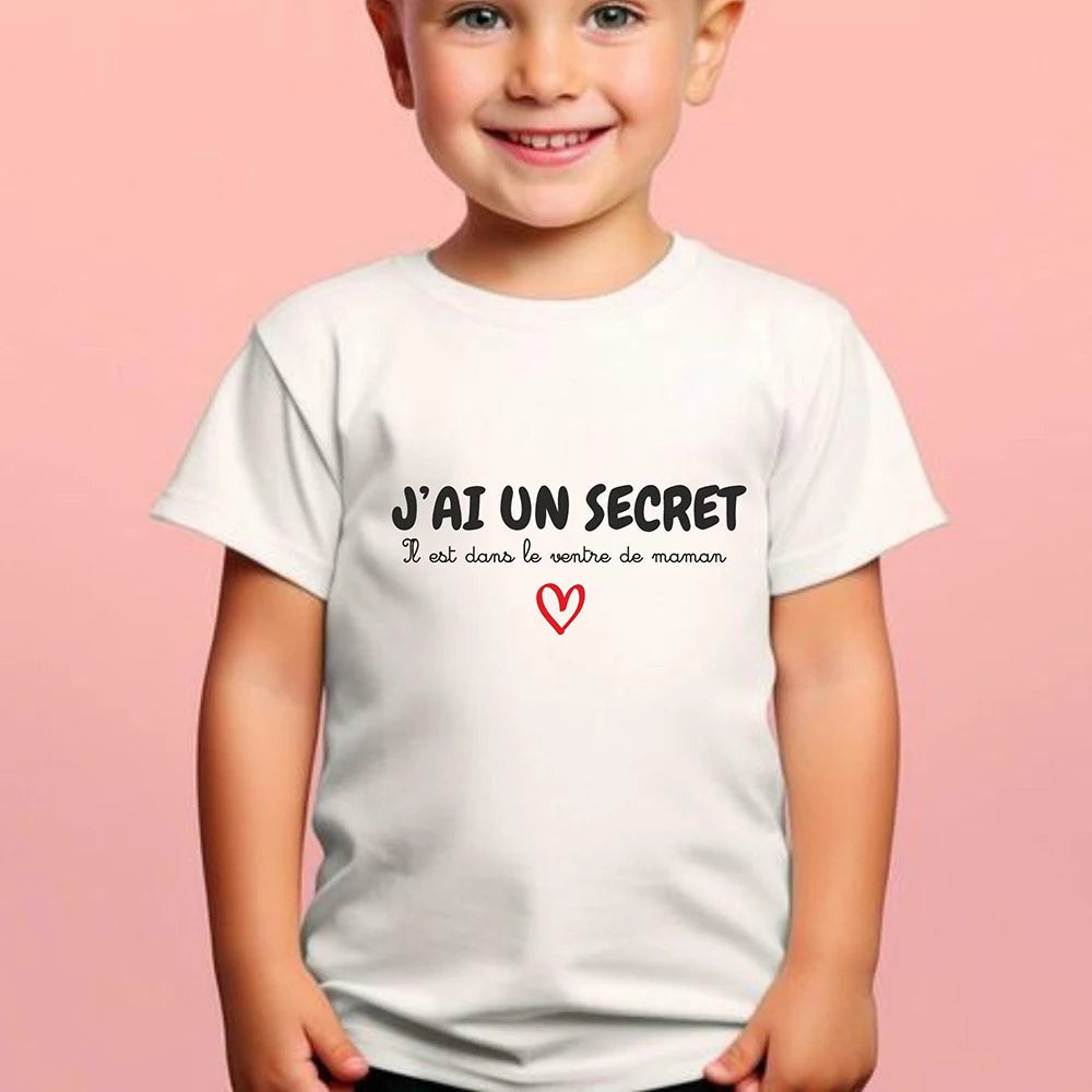 Children's T-shirt Announcing Pregnancy Future Big Sister/ Big Brother Kids Short Sleeve Shirts Pregnancy Announcement T-shirt