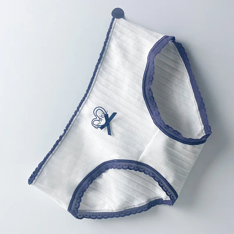 5PCS Teens Girl Cotton Soft Antibacterial Briefs Kid Cute Print Panties 8+y Young Child Clothes Maiden Thin Breathable Underwear