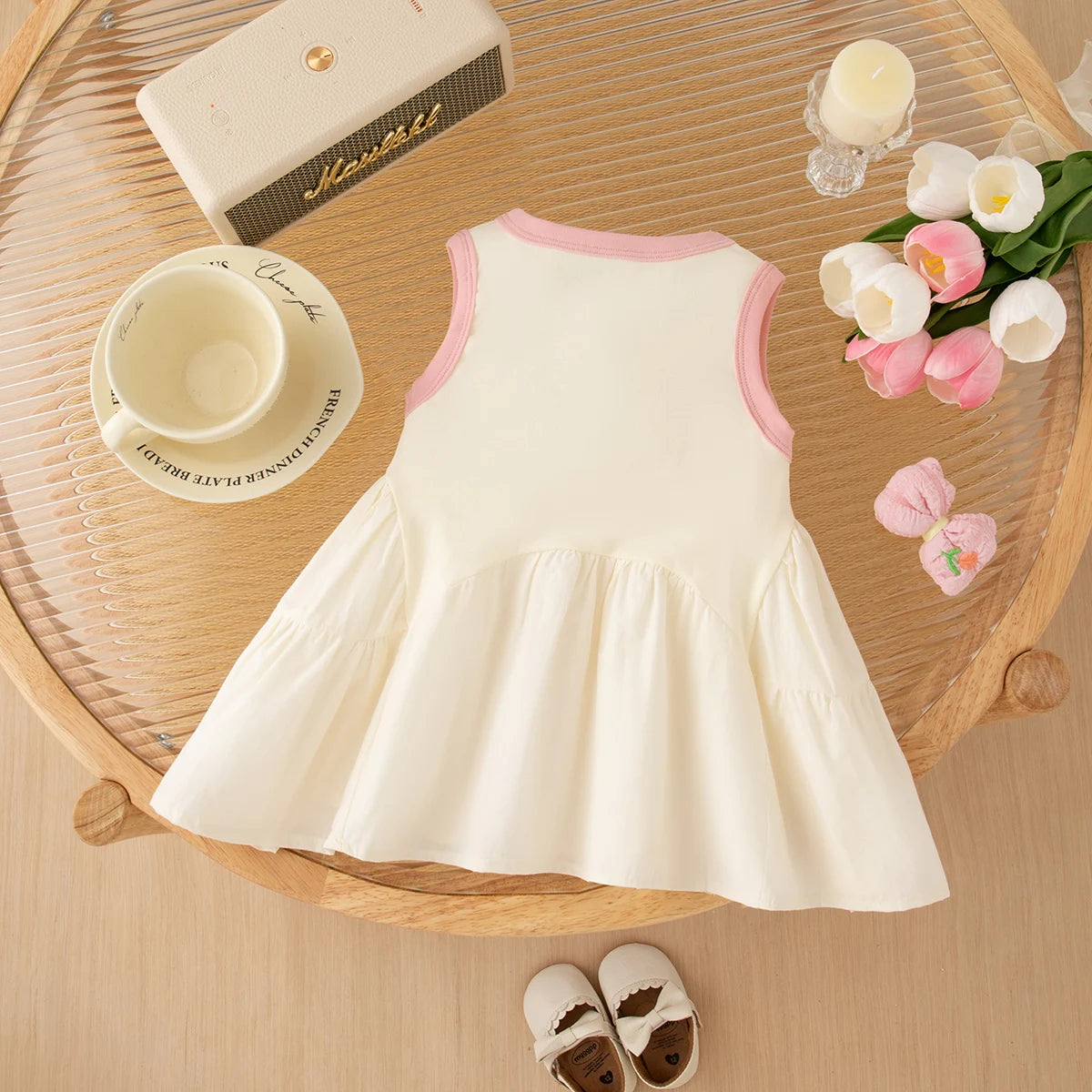 Summer New Sports Style Baby Girl Dress, Soft And Breathable Children'S Sleeveless Clothes (6 Months -3 Years Old)