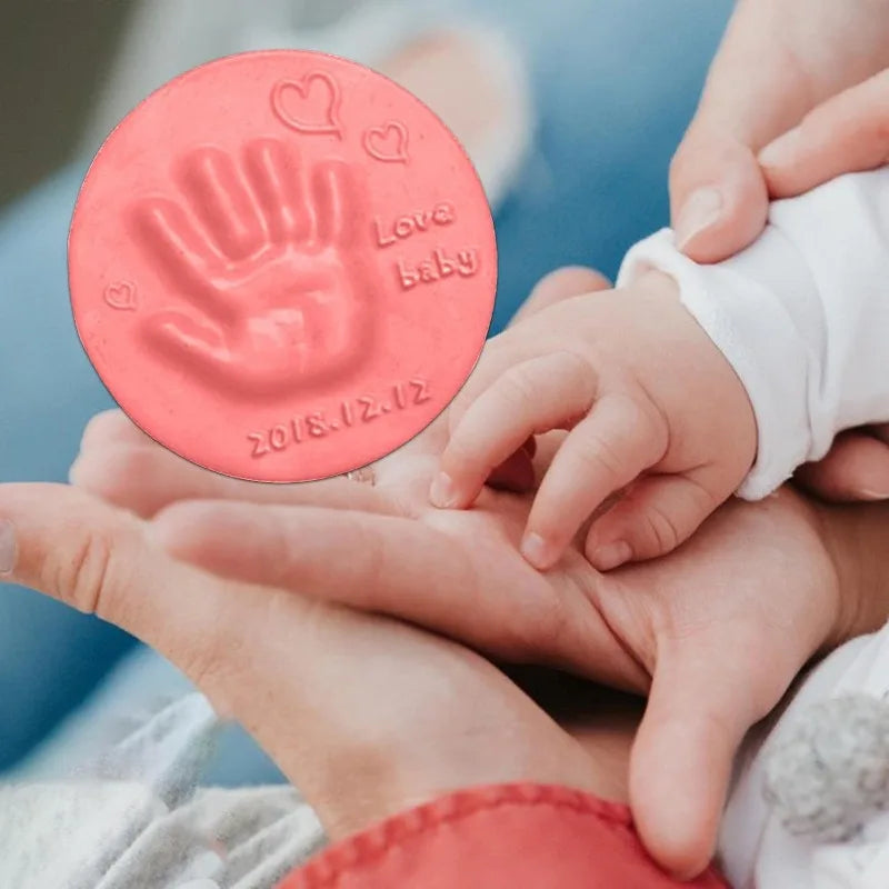 Baby DIY Hand and Footprint Soft Clay Fluffy Material, Baby Care Hand Print And Foot Print Mud, Handprint Fingerprint