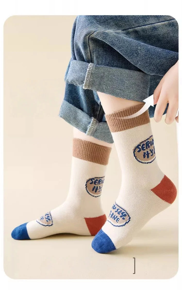 Baby Socks Children Autumn 5 Pairs New Cotton Socks Kids Sock 1-14T Boys Funny Puppy Pattern Socks