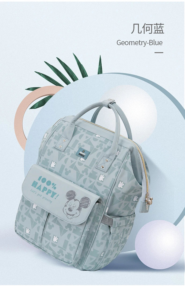 Disney Mickey's New Diaper Bag Backpack Cartoon Cute Baby Bag Multifunctional Baby Diaper Bag Luxury Brand Original Backpack