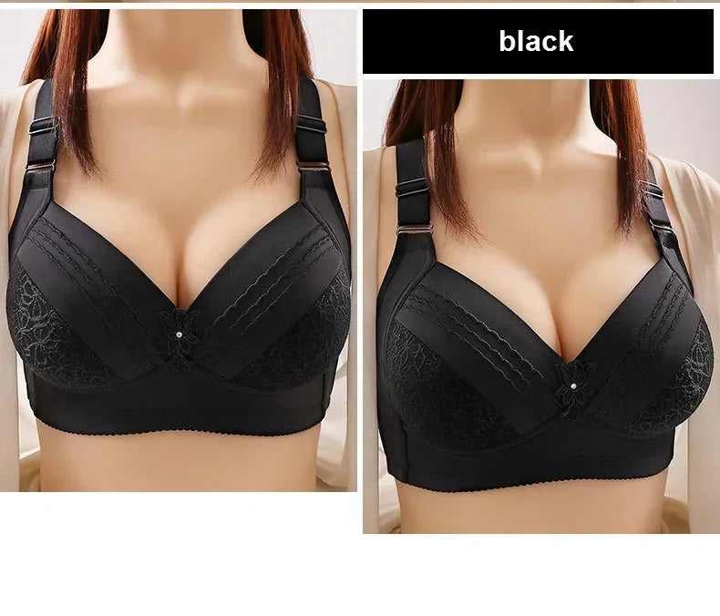 High-grade Women Bra Mom Brassiere Sexy Push Up Brassiere Large Size Thin Cup Without Steel Ring Female Bra Women Underwear
