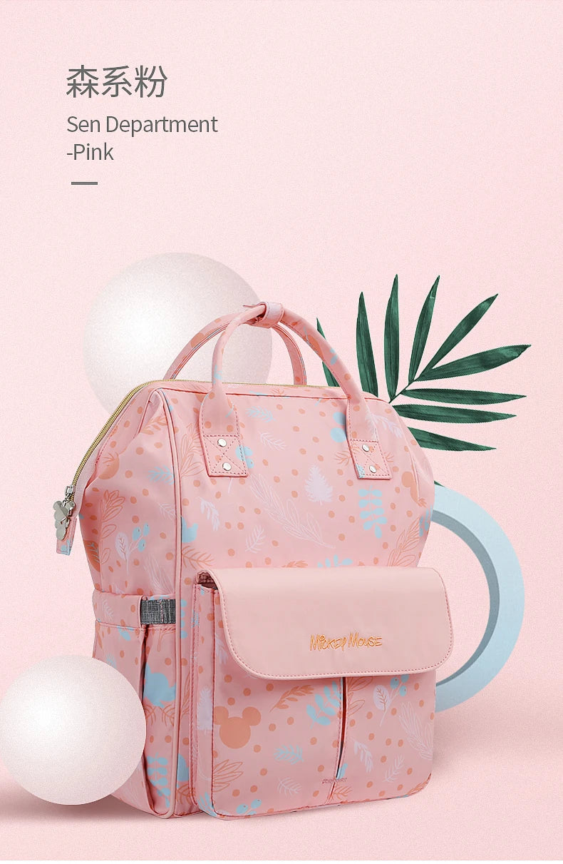 Disney Mickey's New Diaper Bag Backpack Cartoon Cute Baby Bag Multifunctional Baby Diaper Bag Luxury Brand Original Backpack