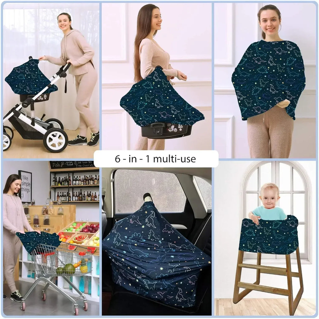 Nursing Breastfeeding Cover Baby Car Seat Cover Infant Carseat Canopy Versatile Stroller High Chair Shopping Cart Carrier Covers