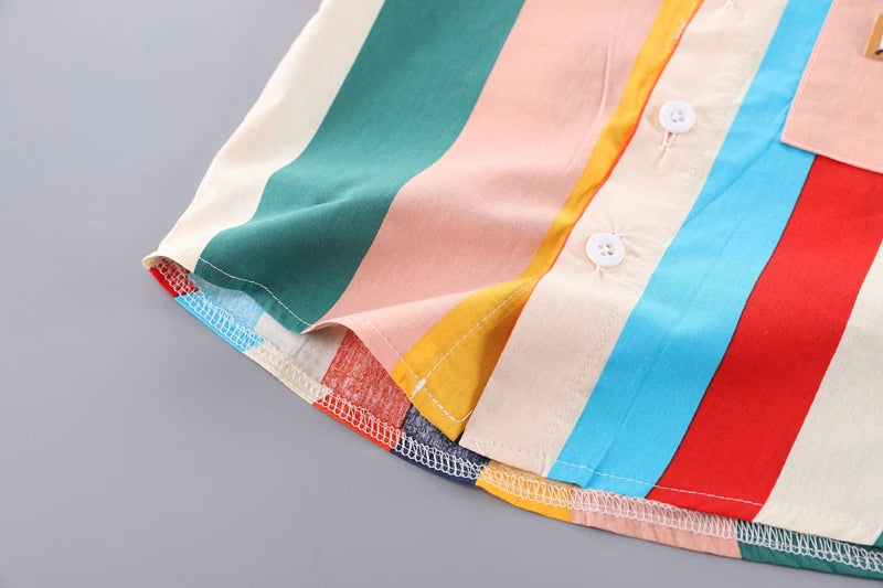 New Summer Baby Boys Clothes Children Striped Shirt Pants 2Pcs/Sets Toddler Casual Costume Kids Tracksuits Infant Outfits