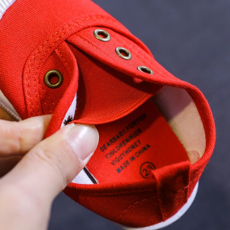 Candy Color Kids Shoes For Girl Children Canvas Shoes White Sneakers Comfortable Boys Flat School Shoes