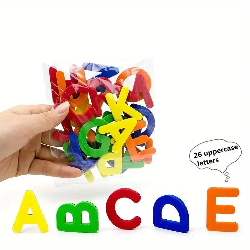 Magneti Letters Toy Colorful Alphabet Toy Playset Developmental Counting Toy Durable Safe Early Educational Toy for Boys & Girls