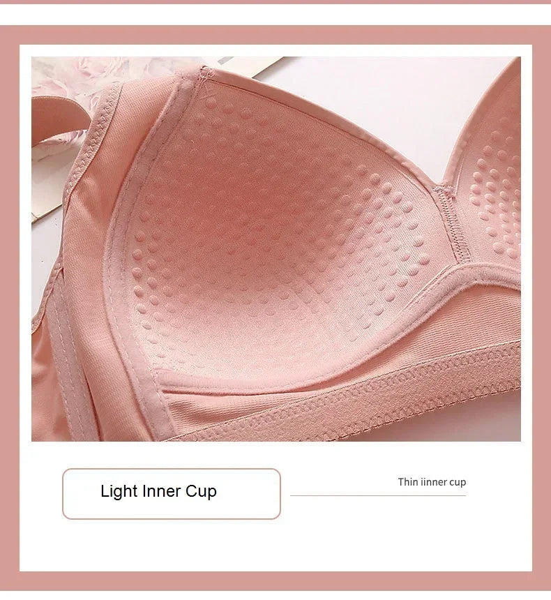 High-grade Women Bra Mom Brassiere Sexy Push Up Brassiere Large Size Thin Cup Without Steel Ring Female Bra Women Underwear