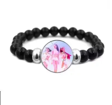 KPop Demon Hunters Bracelets Girls Fashion Beaded Wristband Cute Cartoon Figure Jewelry Accessories Children Christmas Gift Toys