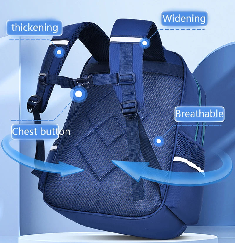 New Kid Backpack Fashion Card Color Blocking Lightweight Primary High Class School Bag Children Backpack Boy Girl Green Bookbag