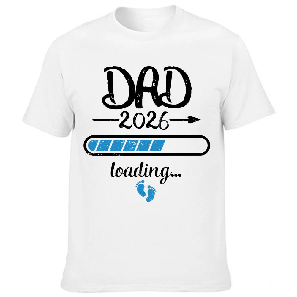 2026 New Cute Dad +Mom+ Baby Printed Couple Maternity T-Shirt Pregnancy Announcement Shirt Couple Pregnant Tshirt Clothes