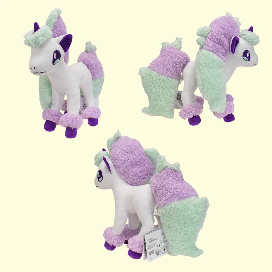 Anime Pokemon 25cm Sitting Cuties Ponyta（Galarian Form） Soft Stuffed Doll Plush Toys Birthday  & Easter  Stuffer Gift for Kids