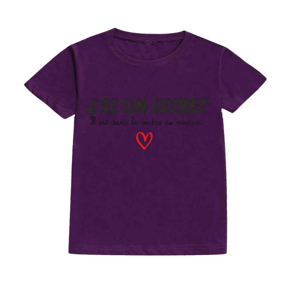 Children's T-shirt Announcing Pregnancy Future Big Sister/ Big Brother Kids Short Sleeve Shirts Pregnancy Announcement T-shirt