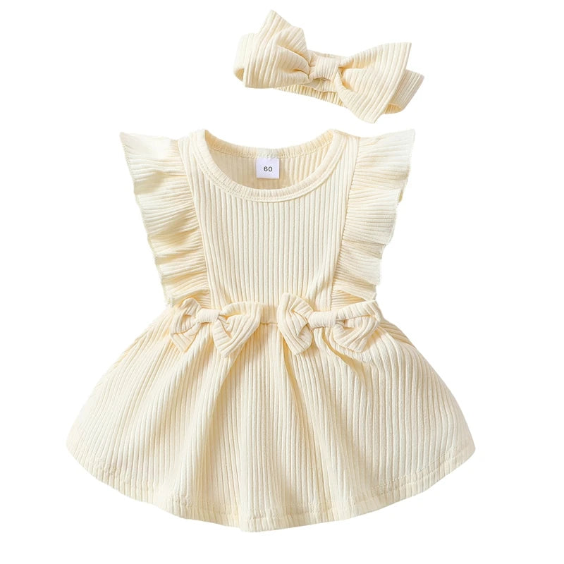 Toddler Girl Floral Print Sleeveless Romper with Matching Headband Set for Summer Outfit - Adorable 2 Piece Ensemble