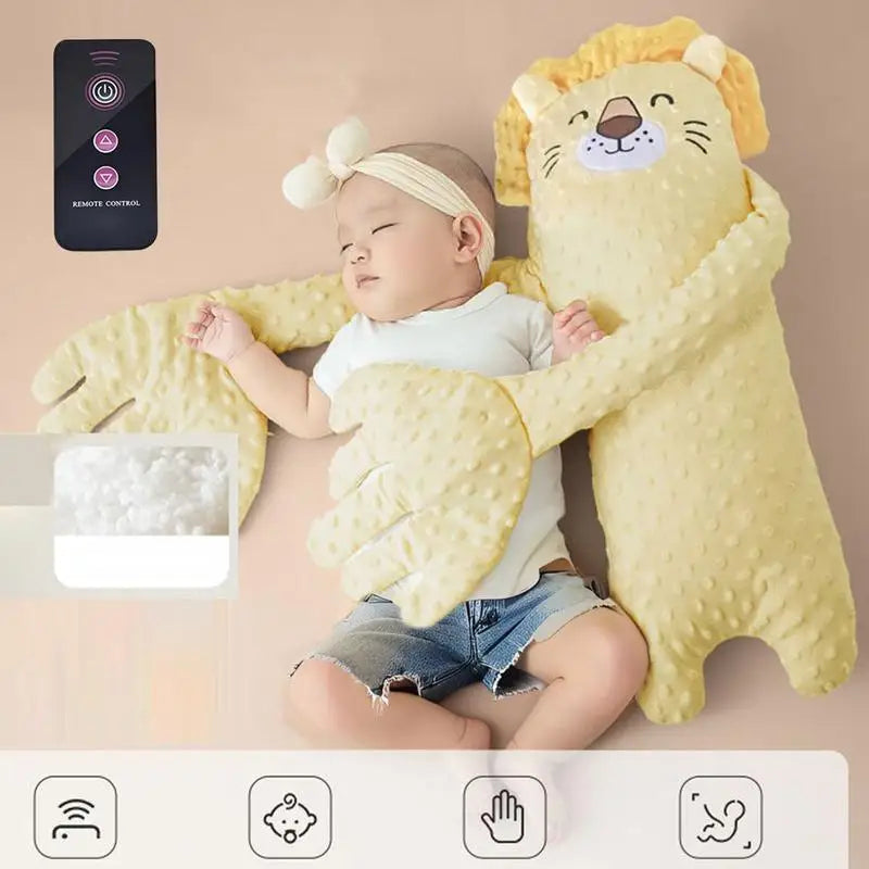 Remote Control Electric Baby Sleep Toy Cartoon Bear Shaped Plush Soothing Dolls Cartoon Baby Sleep Aid Comfort Soother Pillow