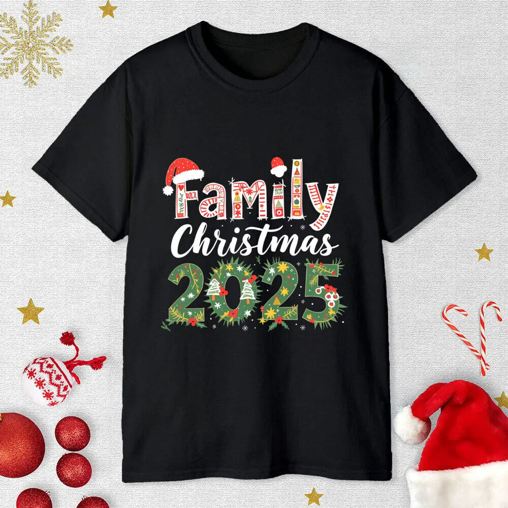 1pc Family Christmas 2025 Making Memories Together Shirts Dad Mom Kid Shirt Baby Romper Family Xmas Party Tops Outfits