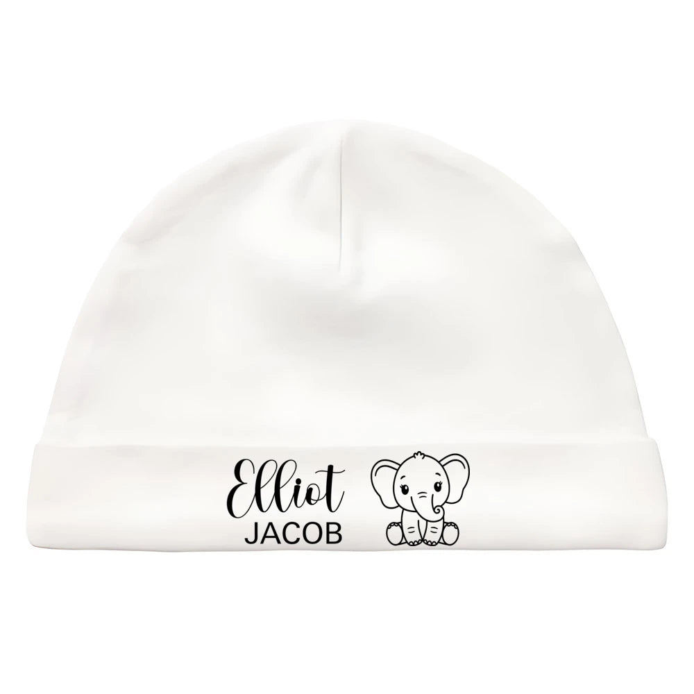 Newborn Coming Home Hat Custom Baby Beanie with Name Birth Announcement First Hat for Babies Baby Shower Gifts