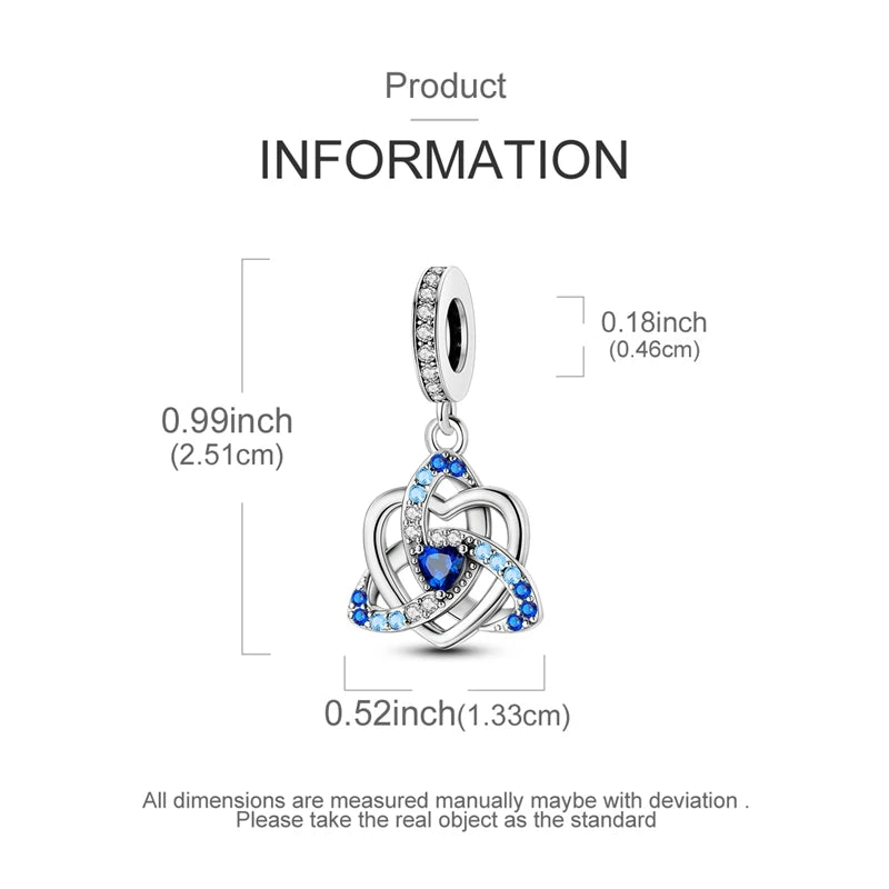 925 Sterling Silver Original Celtic Knots Charms Bead Earrings Ring Bracelet Necklace Series Jewelry Set For Women Men DIY Gift