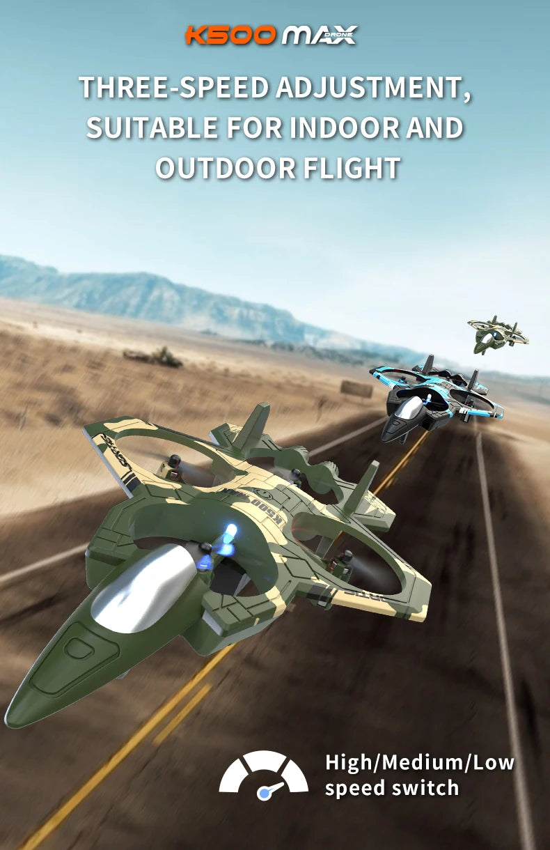 JCMO K500MAX Glider Flying Helicopter RC Hobby Jet Plane 2.4G Stunt Remote Control Foam Fighter Airplane Toy Drone With Light