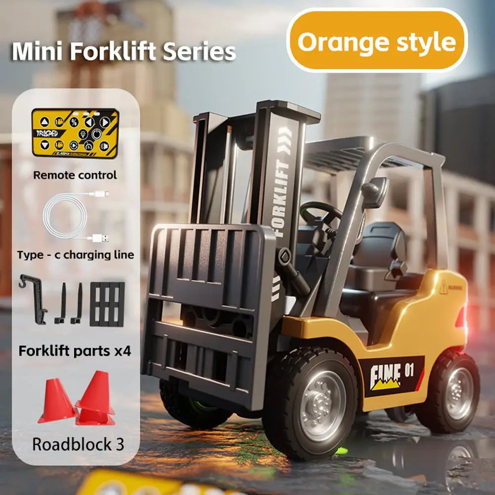 APP Controlled RC Forklift Truck 1:64 Alloy Simulation Engineering Vehicle, Bluetooth Mini Remote Control Car for Kids Adults