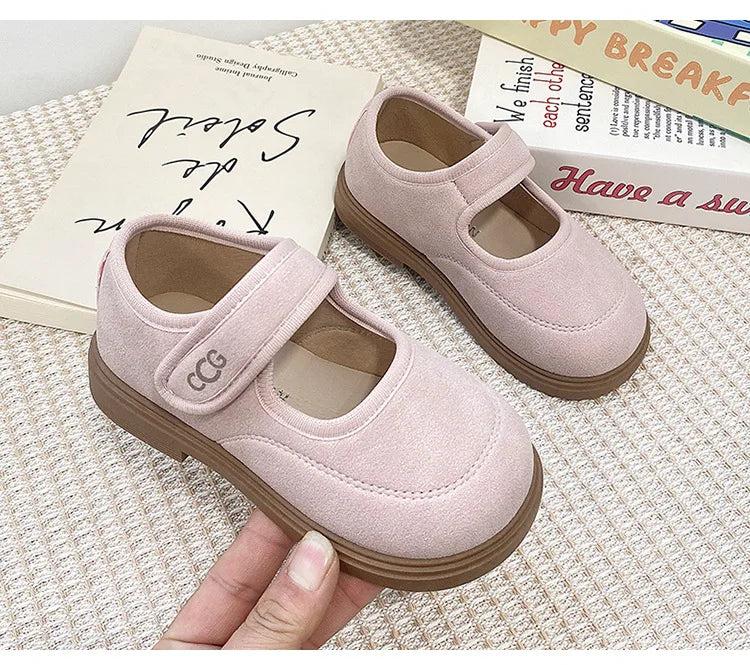 Girls' Leather Shoes 2025 Spring Autumn New Fashion Breathable Princess Shoes Lightweight Comfortable Luxury Child Casual Flats