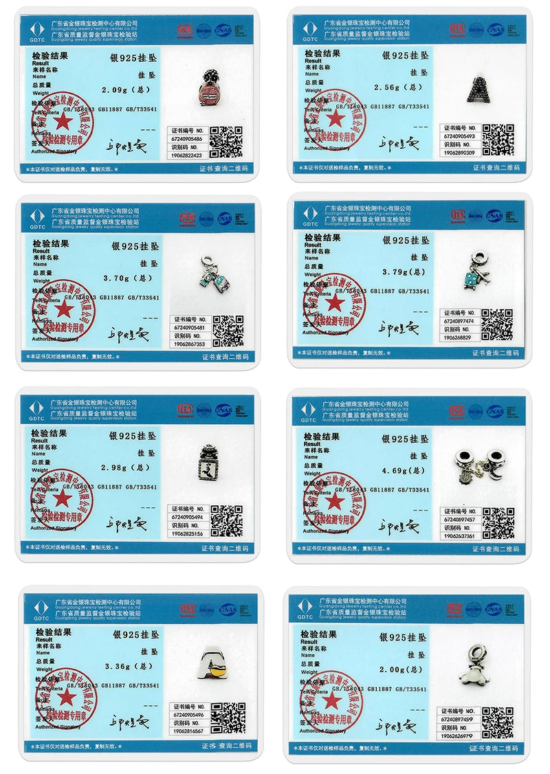 Hot Sale Charms Beads 925 Sterling Silver Pink Perfume Bottle Letter Luminous Firefly Tarot Card Beads Fit DIY Bracelets Jewelry