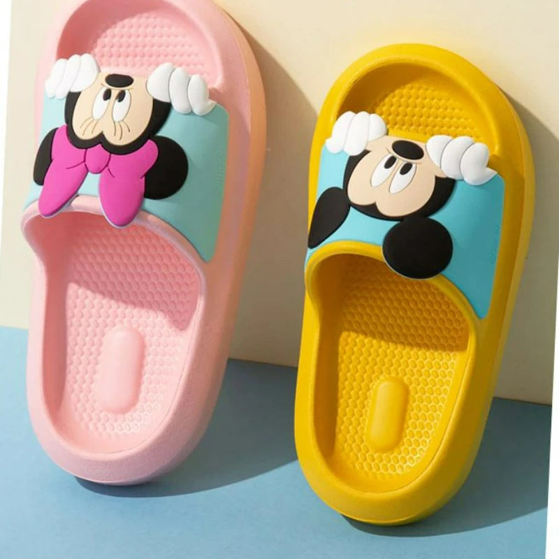 Summer Baby Boy Girl Cartoon Mickey Minnie Mouse Children Slippers Kid Antiskid Soft House Slipper Indoor Outdoor Beach Shoes
