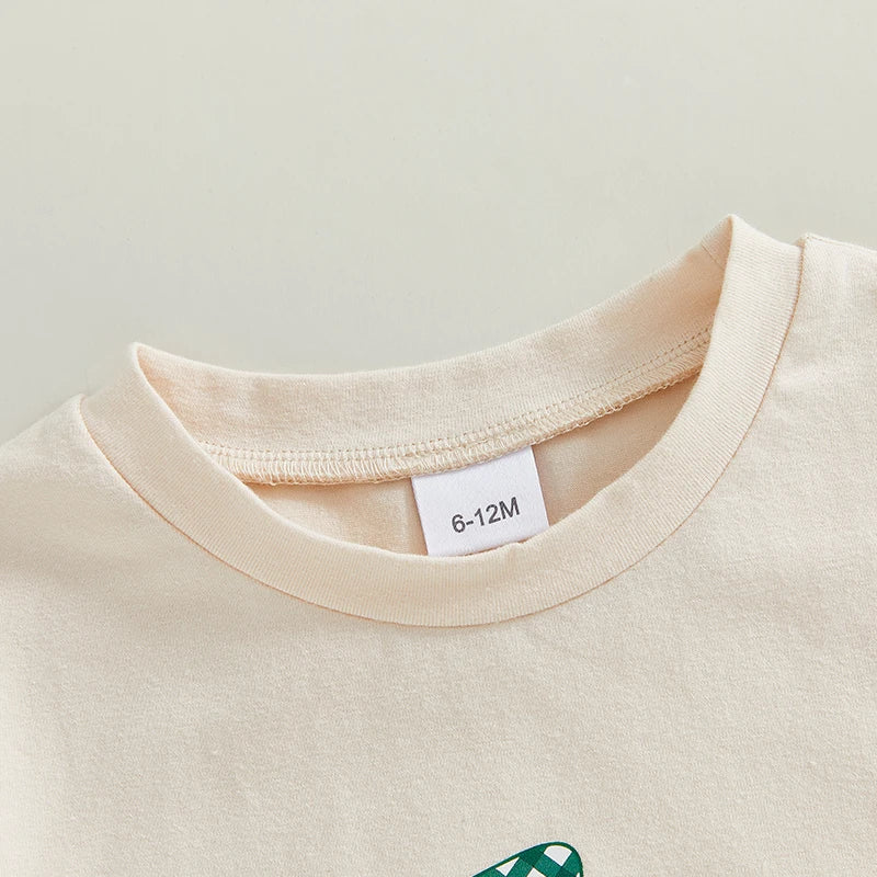 Toddler Boy Lightweight Cotton Romper Short Sleeve Round Neck Animal Print Loose Fit Jumpsuit for Summer Beach Party