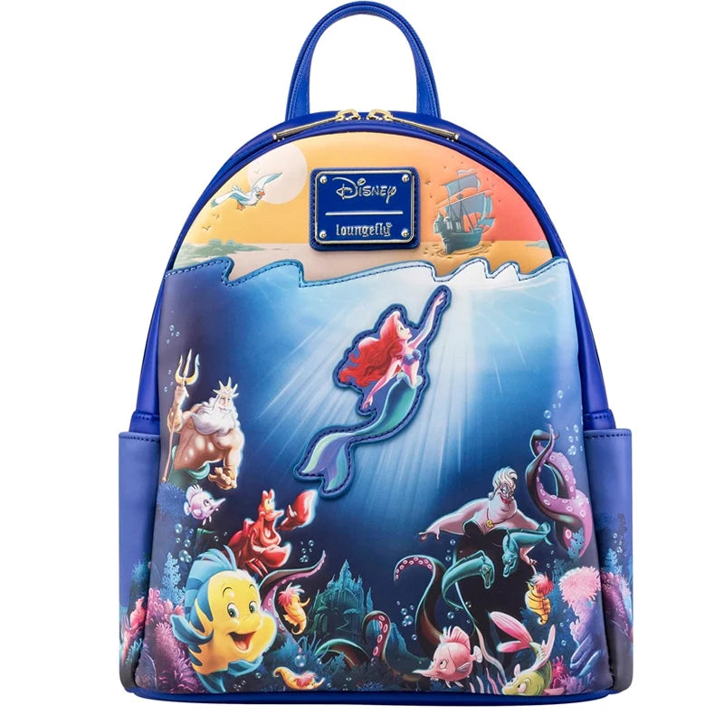 Loungefly Disney Princess Series Manga Style Animated Collage Collection Mini Backpack