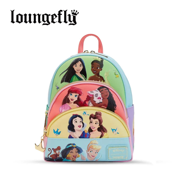 Loungefly Disney Princess Series Manga Style Animated Collage Collection Mini Backpack