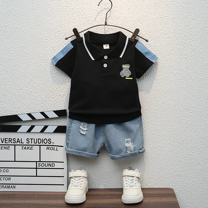 New Summer Fashion Baby Clothes Suit Children Boys Girls T-Shirt Shorts 2Pcs/Sets Toddler Casual Cotton Costume Kids Tracksuits