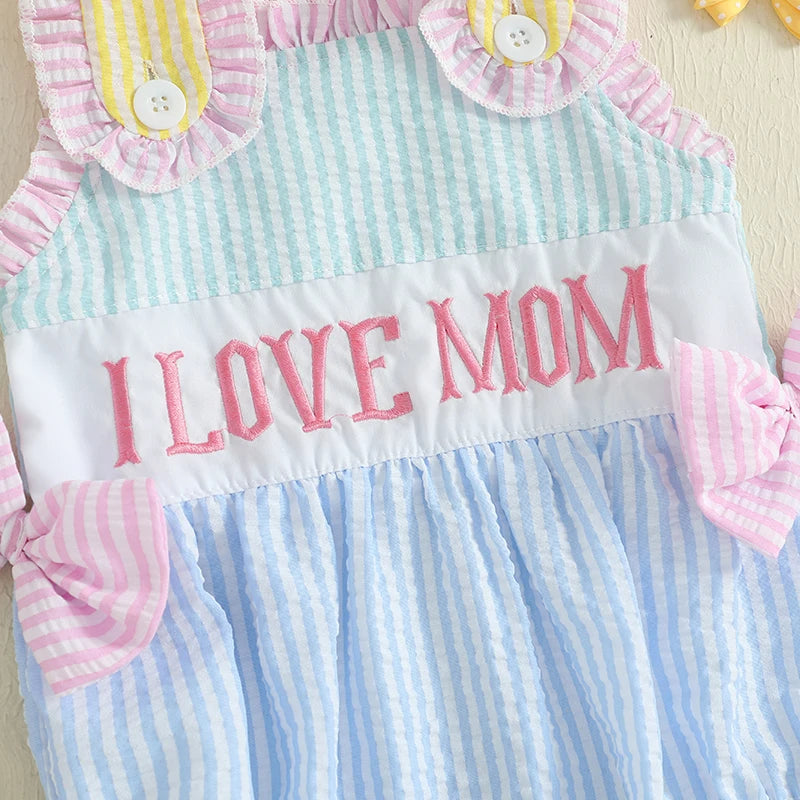 Adorable Toddler Floral Print Sleeveless Romper with Ruffled Trim and Bow Detail Cute Baby Girl Summer Jumpsuit