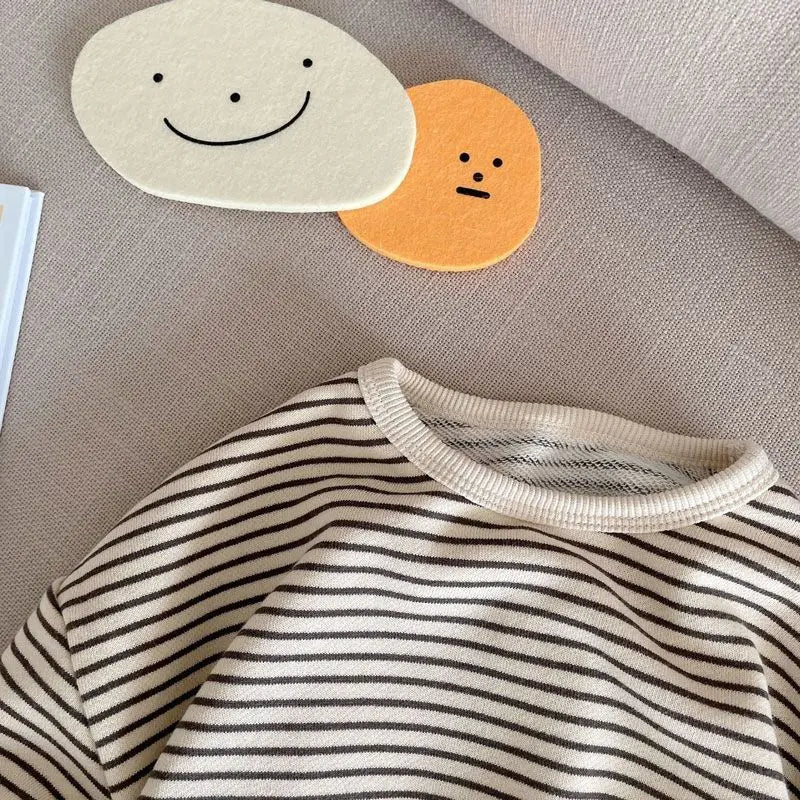 Spring Autumn Striped T Shirt Long Sleeve Girl Boy's T-shirt Korean  Fashion Round Neck Tshirt for 2 3 4 5 years old Kid Clothes