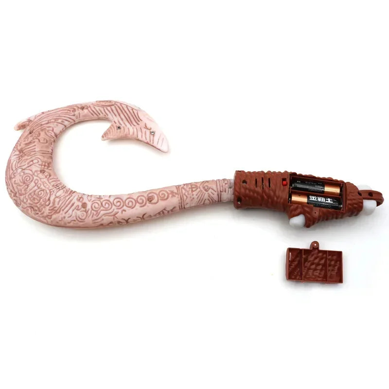 Moana 2 Cartoon Ocean Adventure Fish Hook Knife Cosplay Maui Weapon with Light Children's Role Playing Prop for Kid ToyXmas Gift