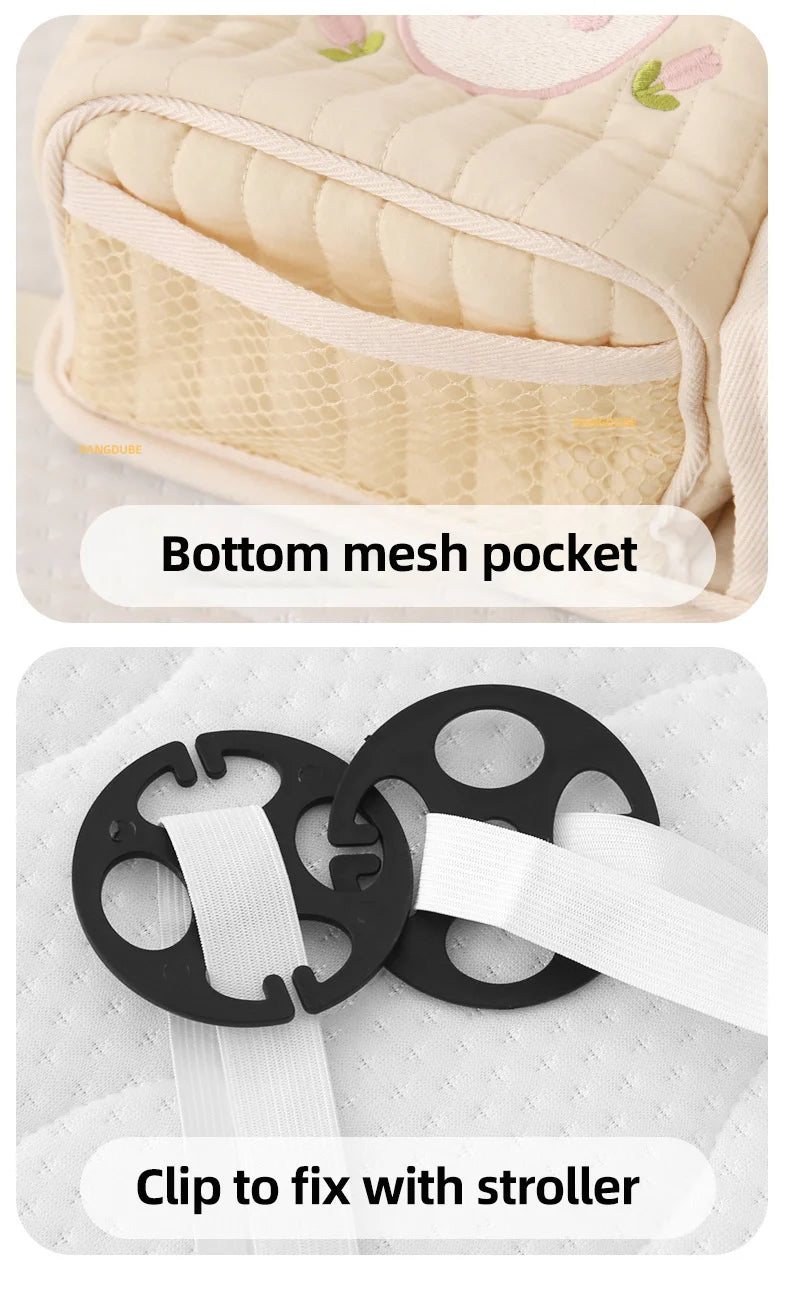 PANGDUBE Baby Diaper Organizer Crib Hanging Storage Bag for Baby Accessories Stroller Organizer Diaper Stackers & Caddies