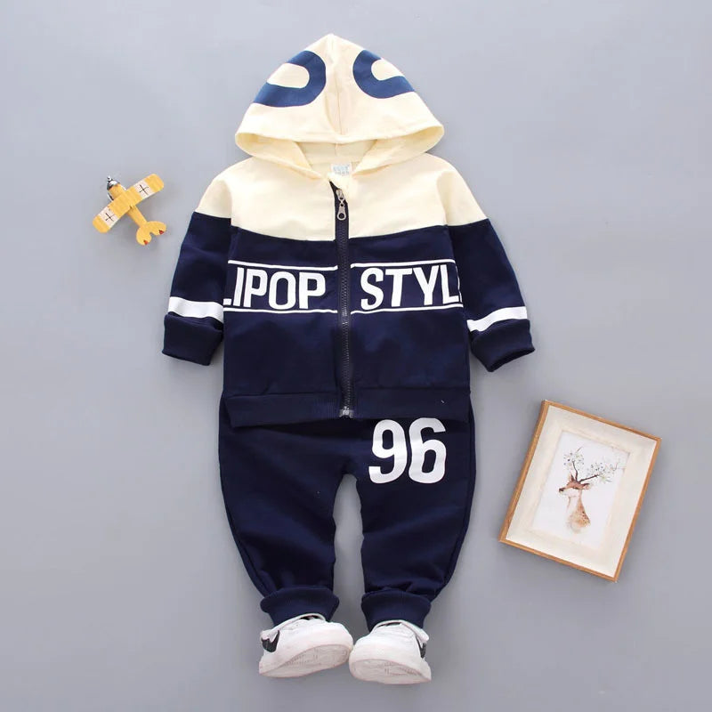 New Autumn Newborns Clothes For Girls Baby Outfits Children Boys Hooded Jacket Pants 2Pcs/Sets Infant Sportswear Kids Tracksuits