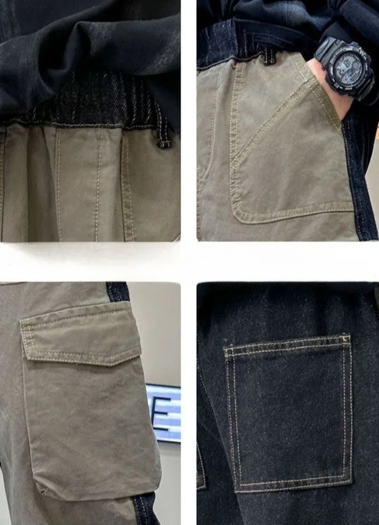 Boys' Cargo Pants 2025 Spring Autumn K-Fashion Loose Fit Tween Boys Stylish Casual Long Jeans Pants